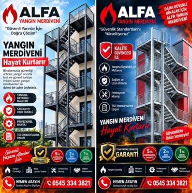 Ümraniye Z Tipi Yangın Merdiveni ve Güvenli Tahliye Sistemleri